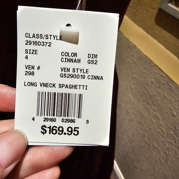 Galina Signature 4 Rust Satin Formal Gown Long Maxi Dress Bridesmaid Evening - Picture 9 of 13